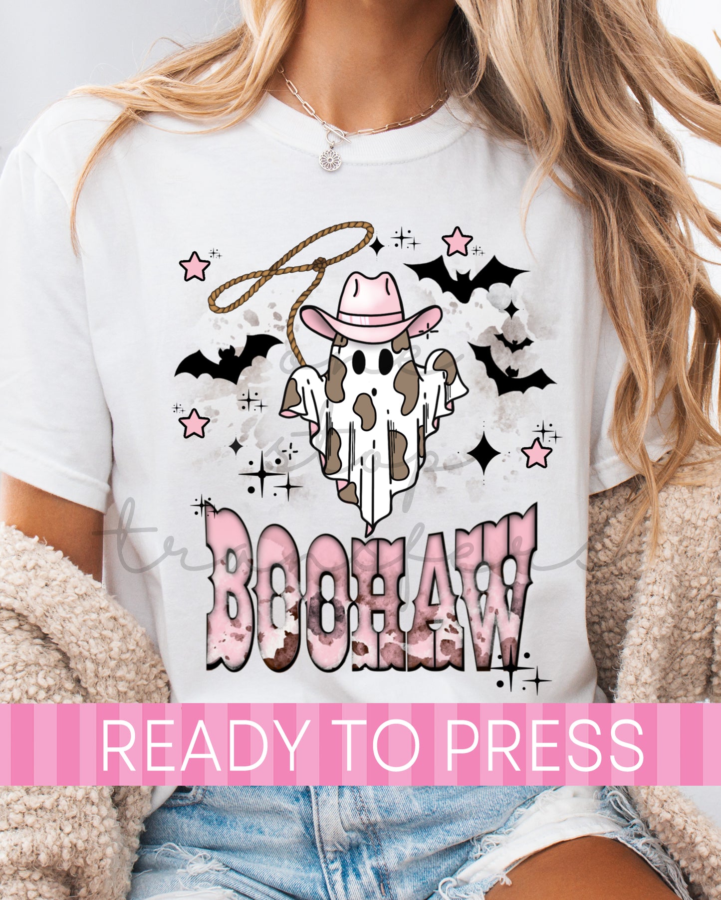 BOOHAW Country Cow Ghost - Ready to Press DTF Transfers