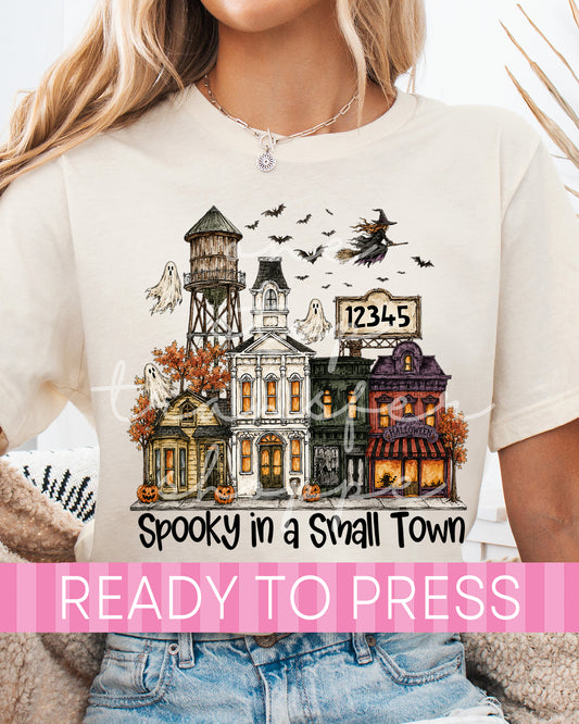 Halloween Spooky In A Small Town Custom Zip Code - Ready to Press DTF Transfers