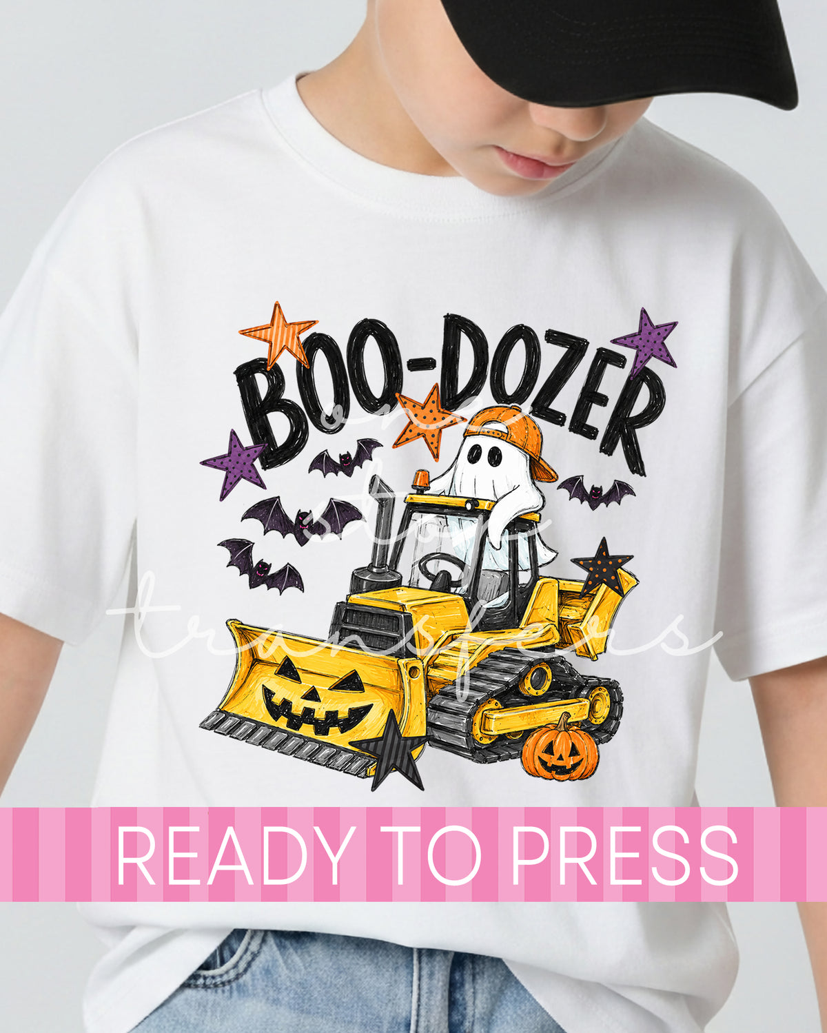 Halloween Boy Boo-Dozer - Ready to Press DTF Transfers