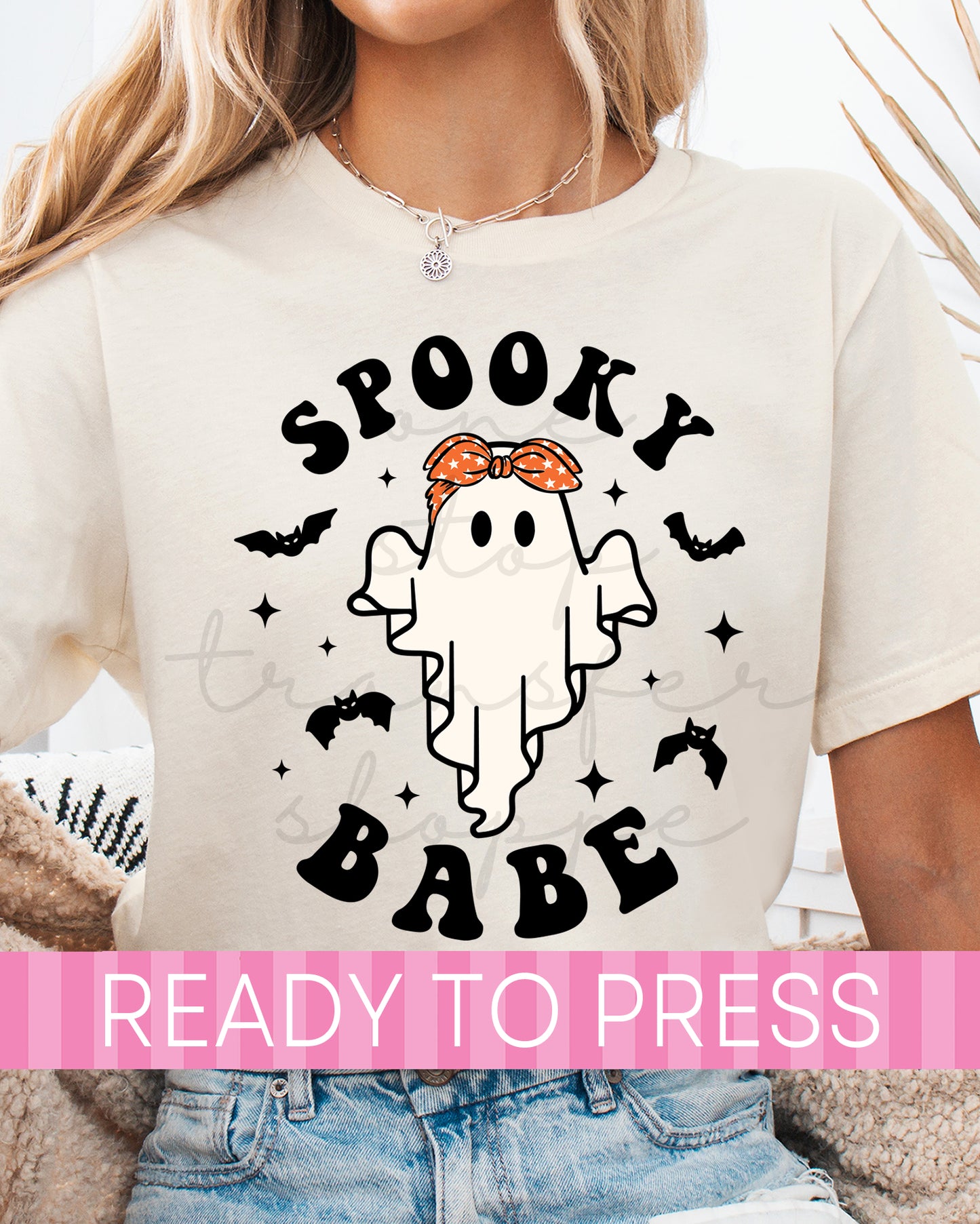 Spooky Babe Girl Ghost - Ready to Press DTF Transfers