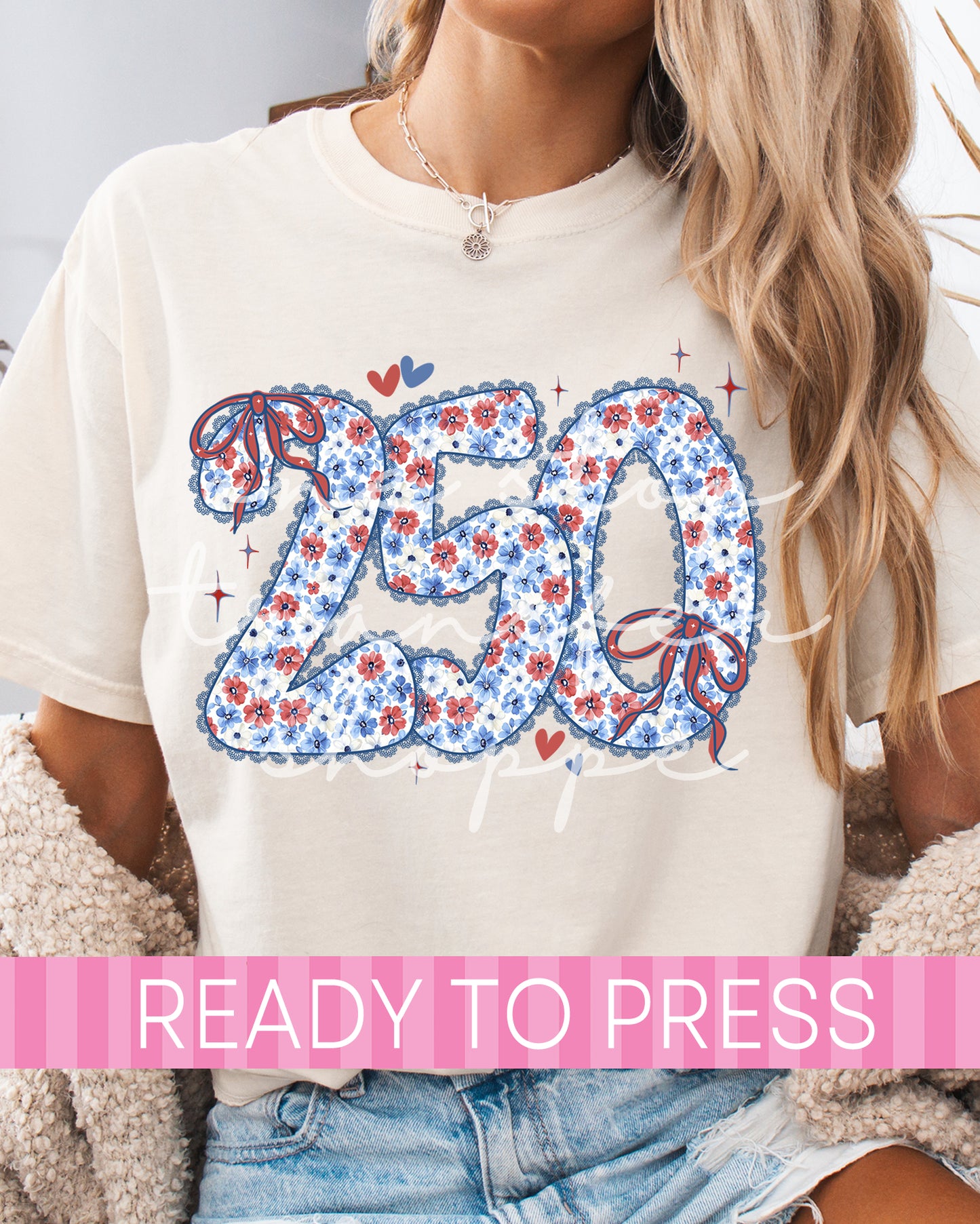 Preppy Floral Coquette 250 Year Anniversary - Ready to Press DTF Transfers