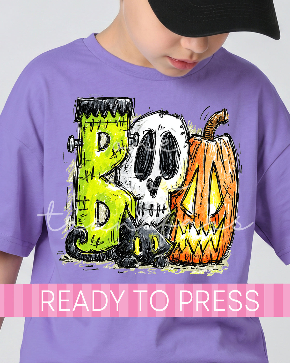 Halloween Boys Spooky BOO - Ready to Press DTF Transfers