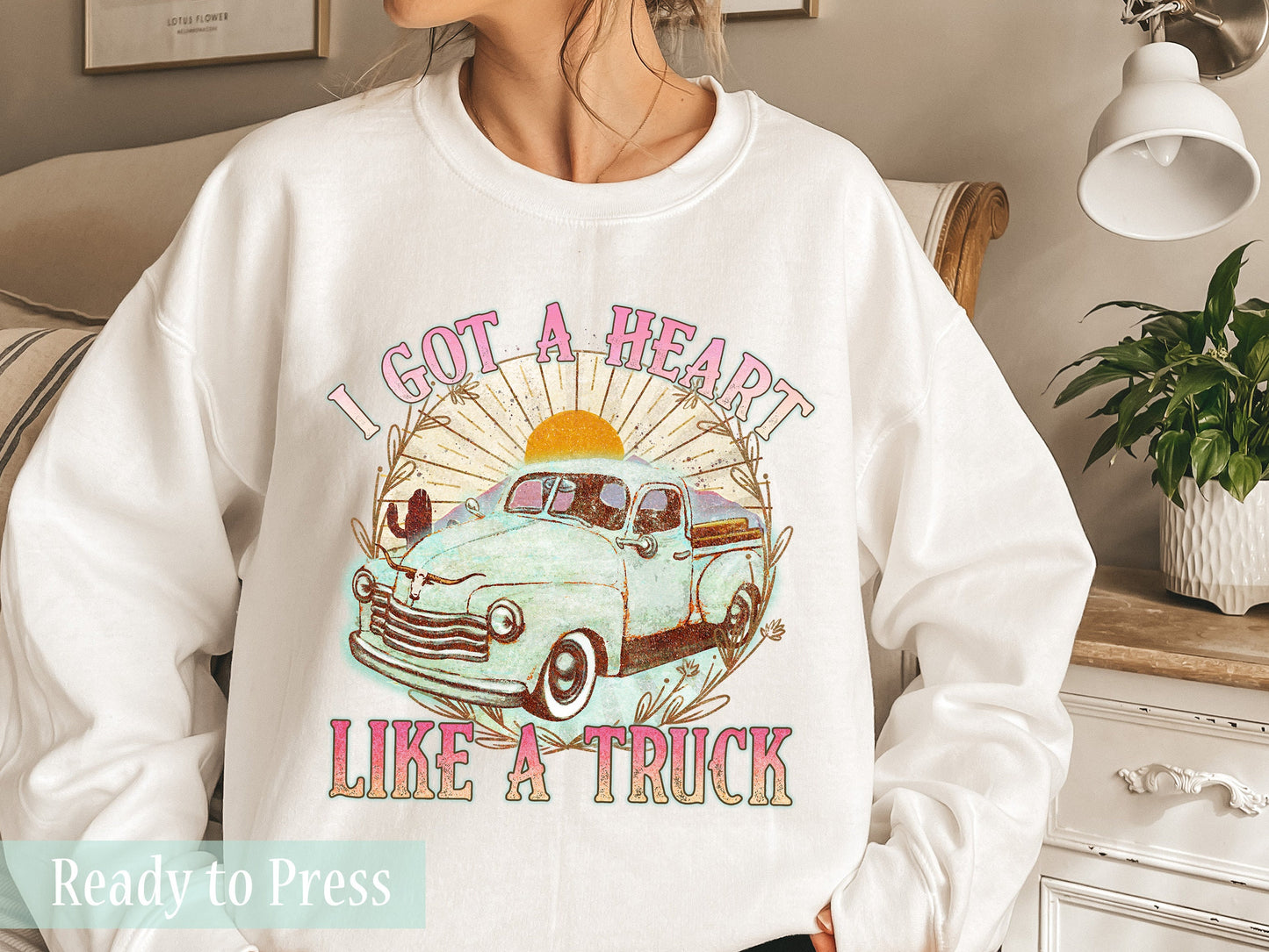 I Got A Heart Like A Truck - Ready to Press DTF Transfers