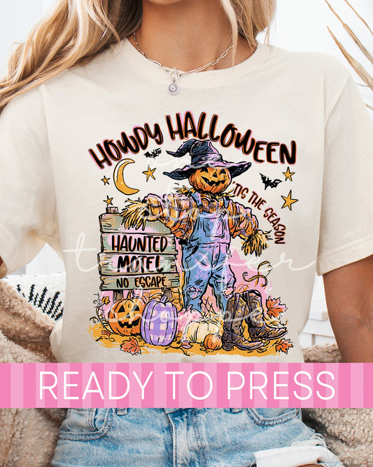 Howdy Halloween Scarecrow - Ready to Press DTF Transfers