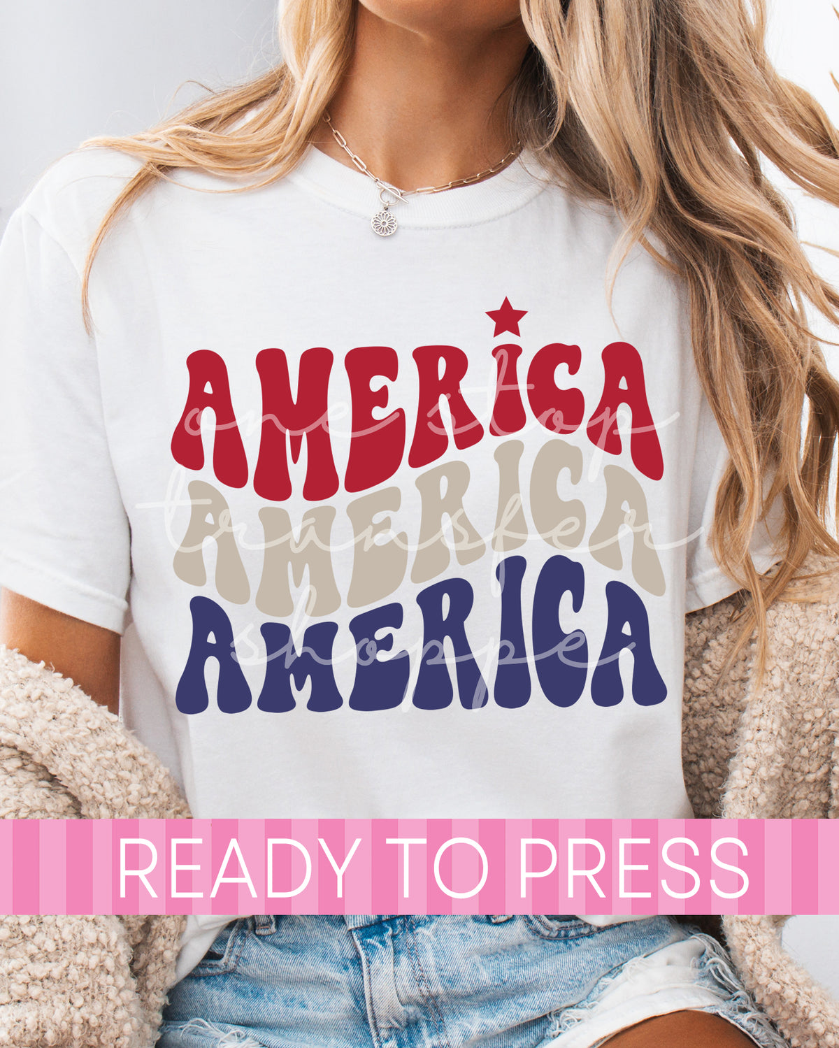 Stacked AMERICA - Ready to Press DTF Transfers