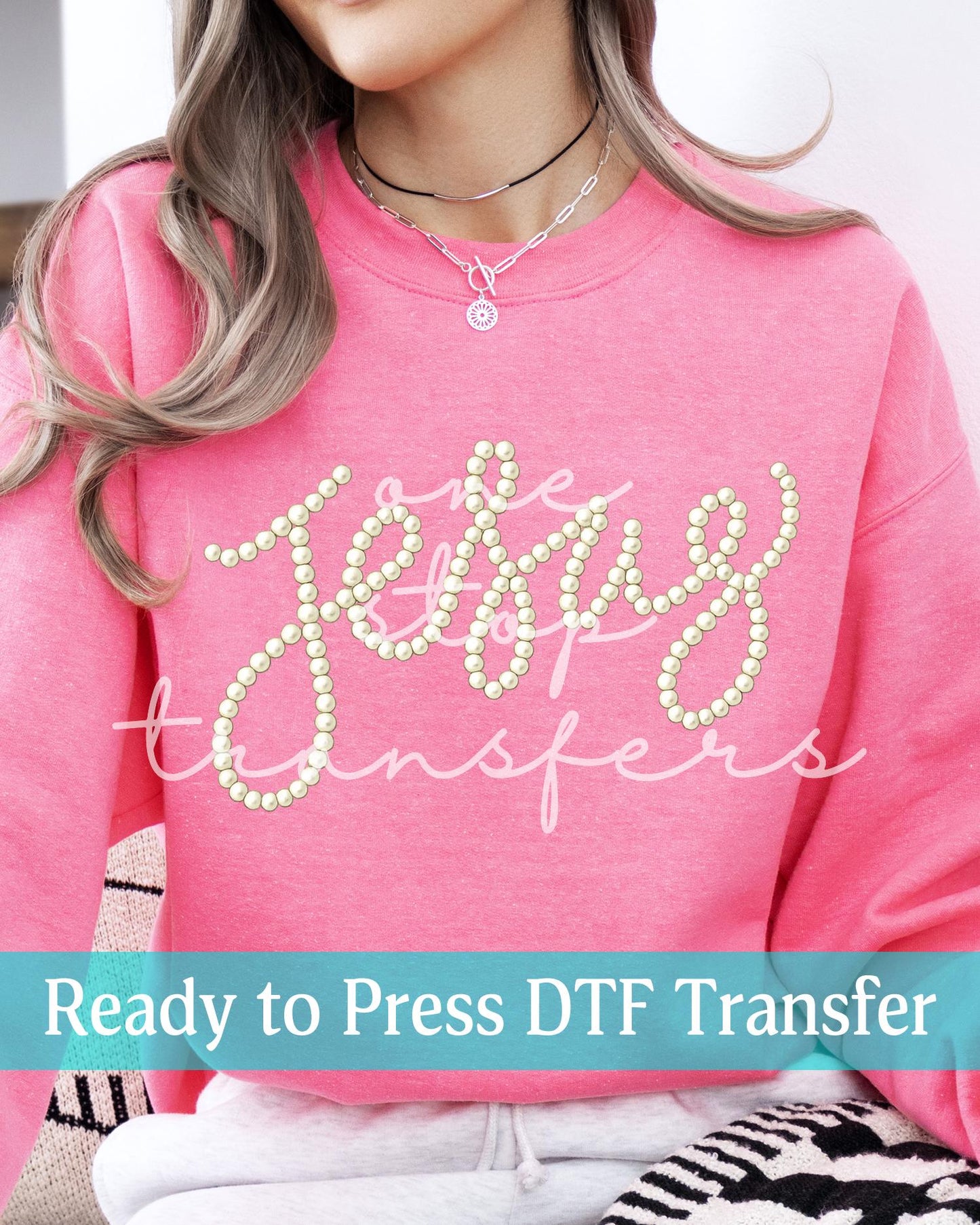 Preppy Pearls JESUS - Ready to Press DTF Transfers