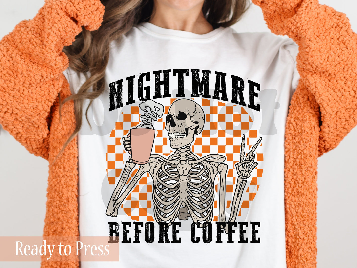 Nightmare Before Coffee Skeleton - Ready to Press DTF Transfers