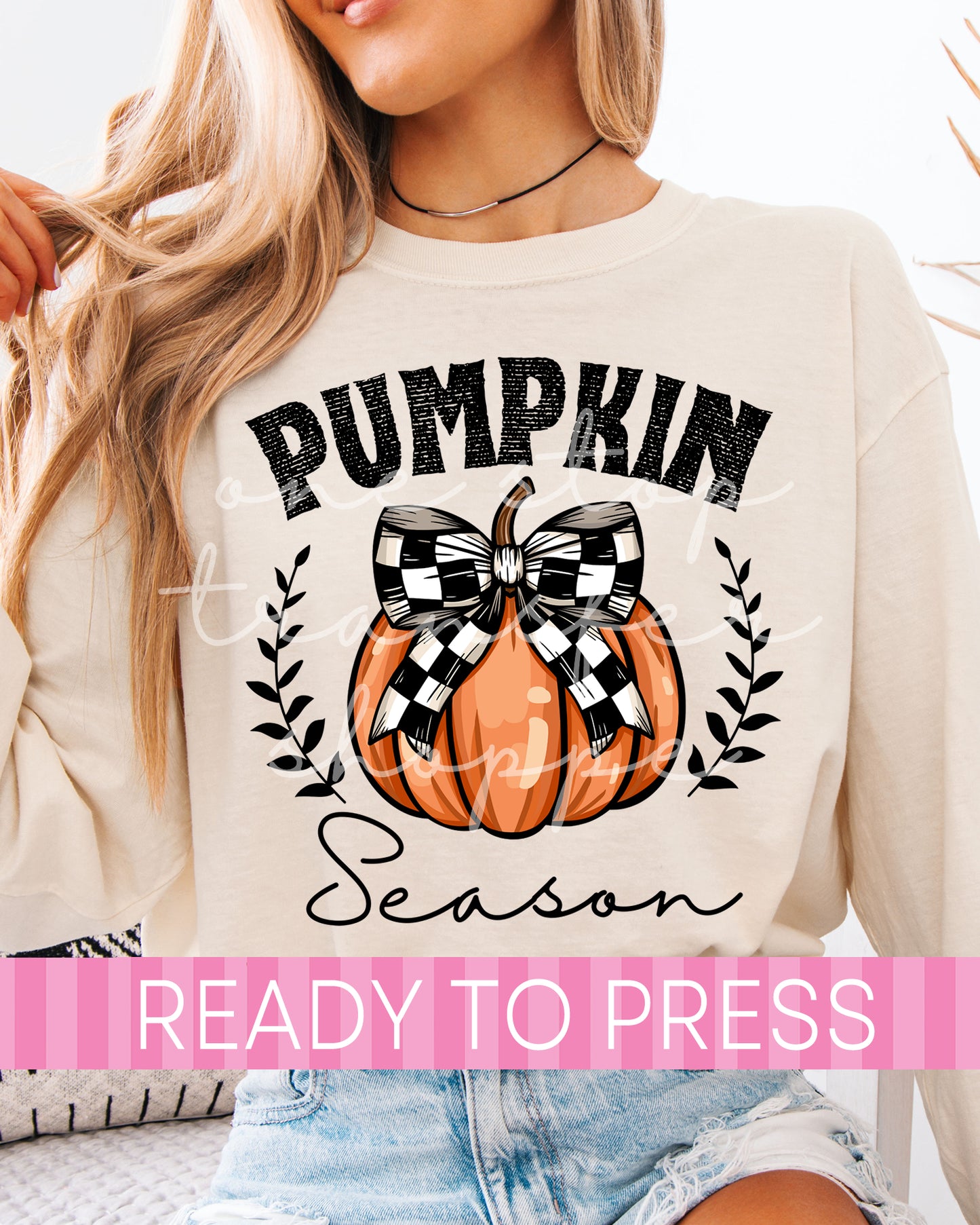 Checker Coquette Pumpkin Season - Ready to Press DTF Transfers