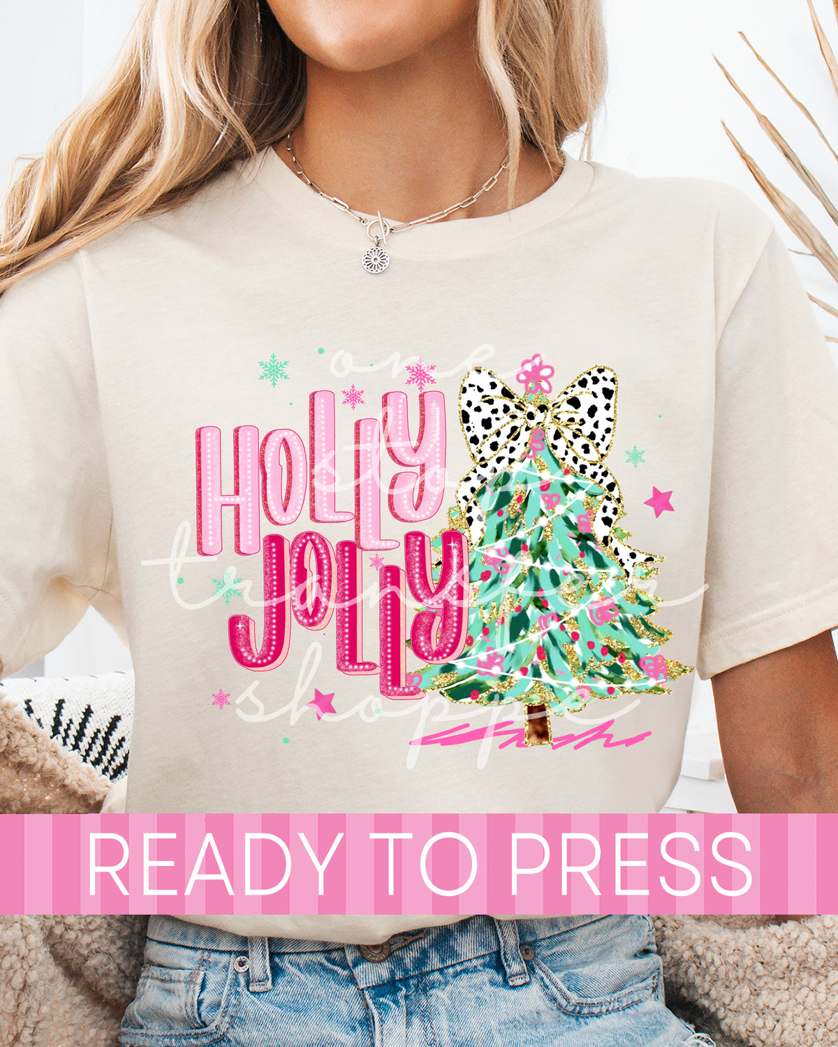 Holly Jolly Christmas Tree - Ready to Press DTF Transfers