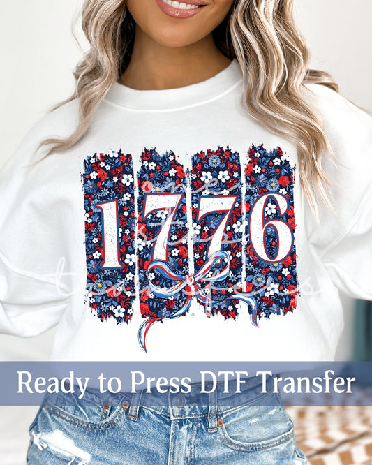 1776 Floral Panels - Ready to Press DTF Transfers