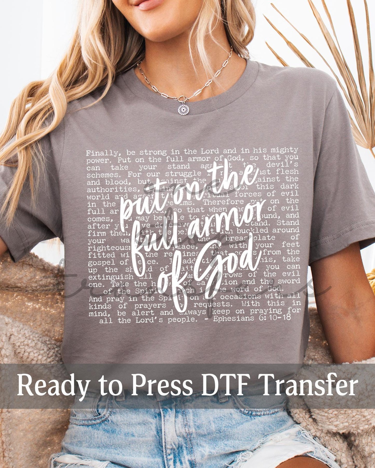 Put On the Full Armor of God Ephesians 6:10-18 - Ready to Press DTF Transfers