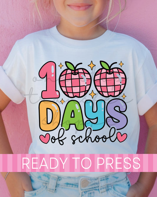 100 Days of School - Ready to Press DTF Transfers