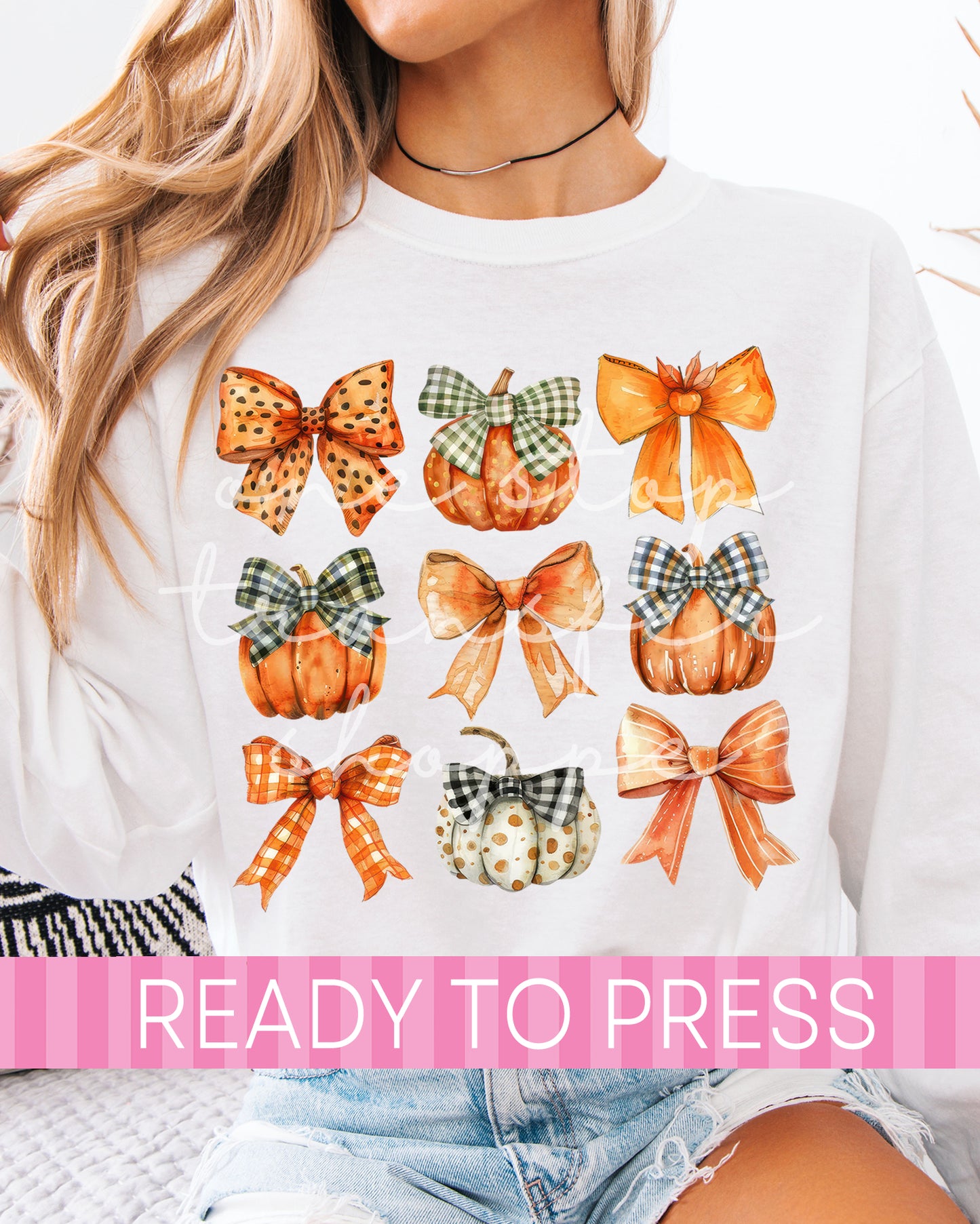 Fall Pumpkins and Bows - Ready to Press DTF Transfers