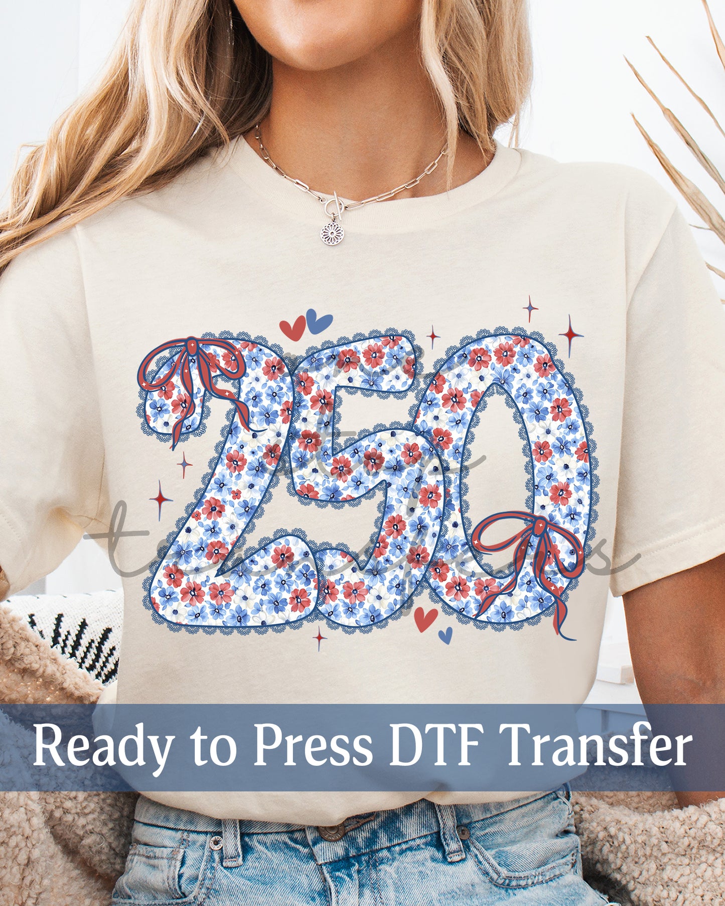 Preppy Floral Coquette 250 Year Anniversary - Ready to Press DTF Transfers