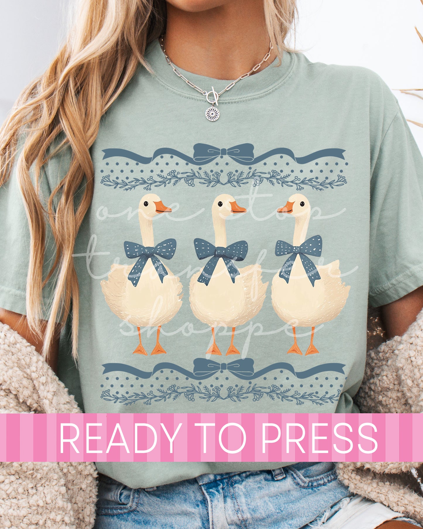 Vintage Coquette Geese - Ready to Press DTF Transfers