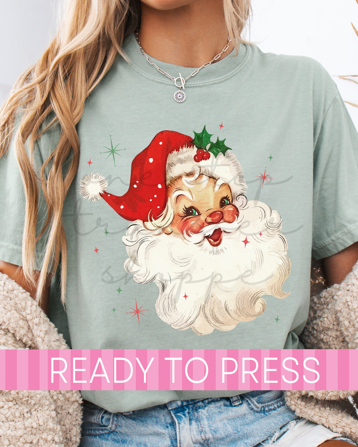 Red Vintage Santa  - Ready to Press DTF Transfers