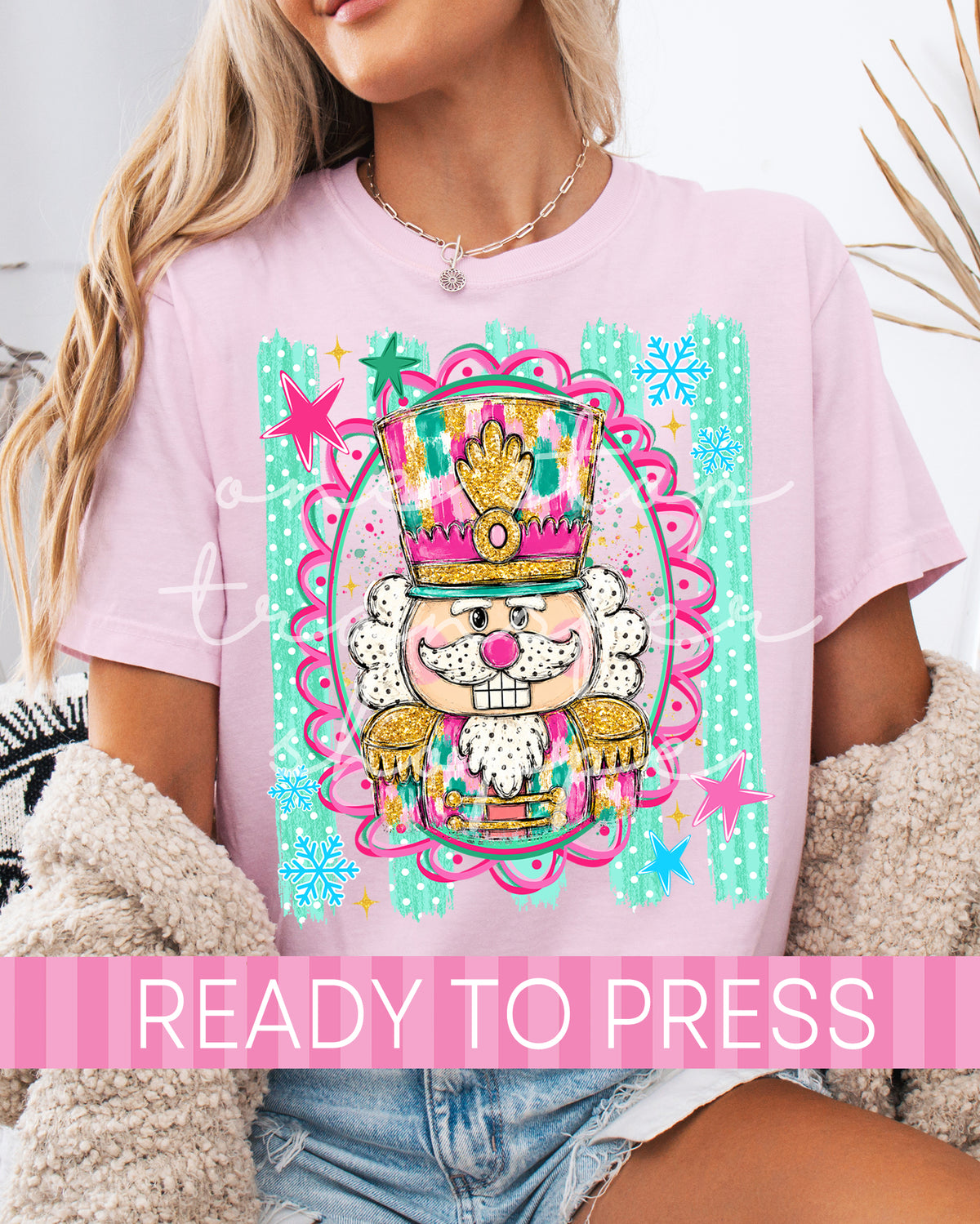 Polka Dot Stripes Colorful Nutcracker - Ready to Press DTF Transfers