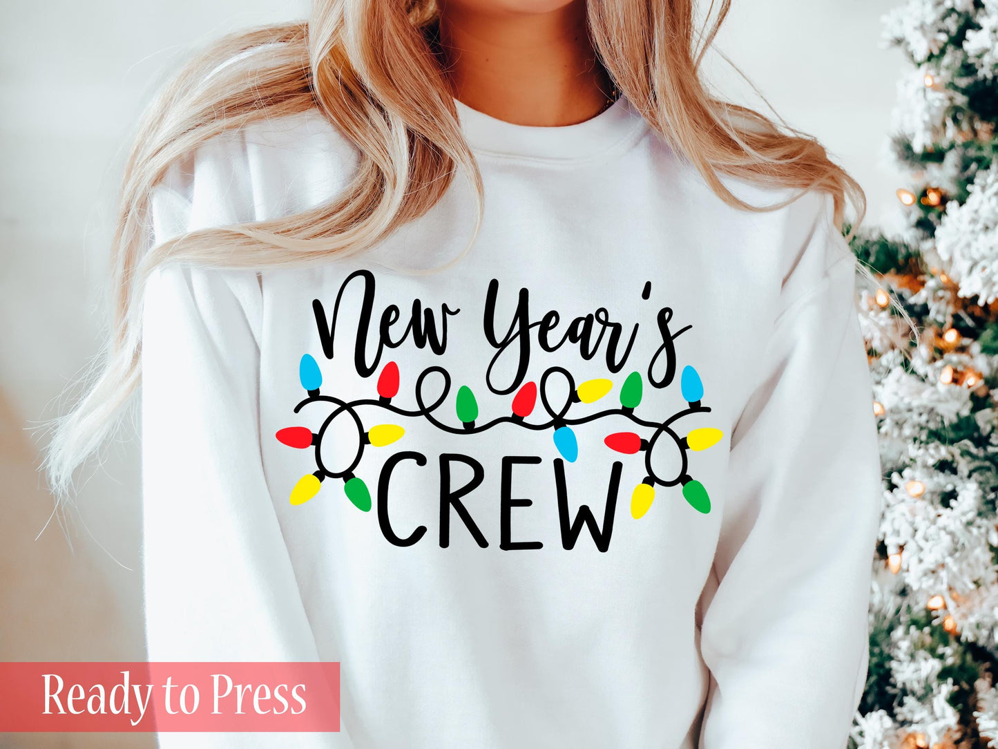 New Year's Crew Christmas Lights  - Ready to Press DTF Transfers