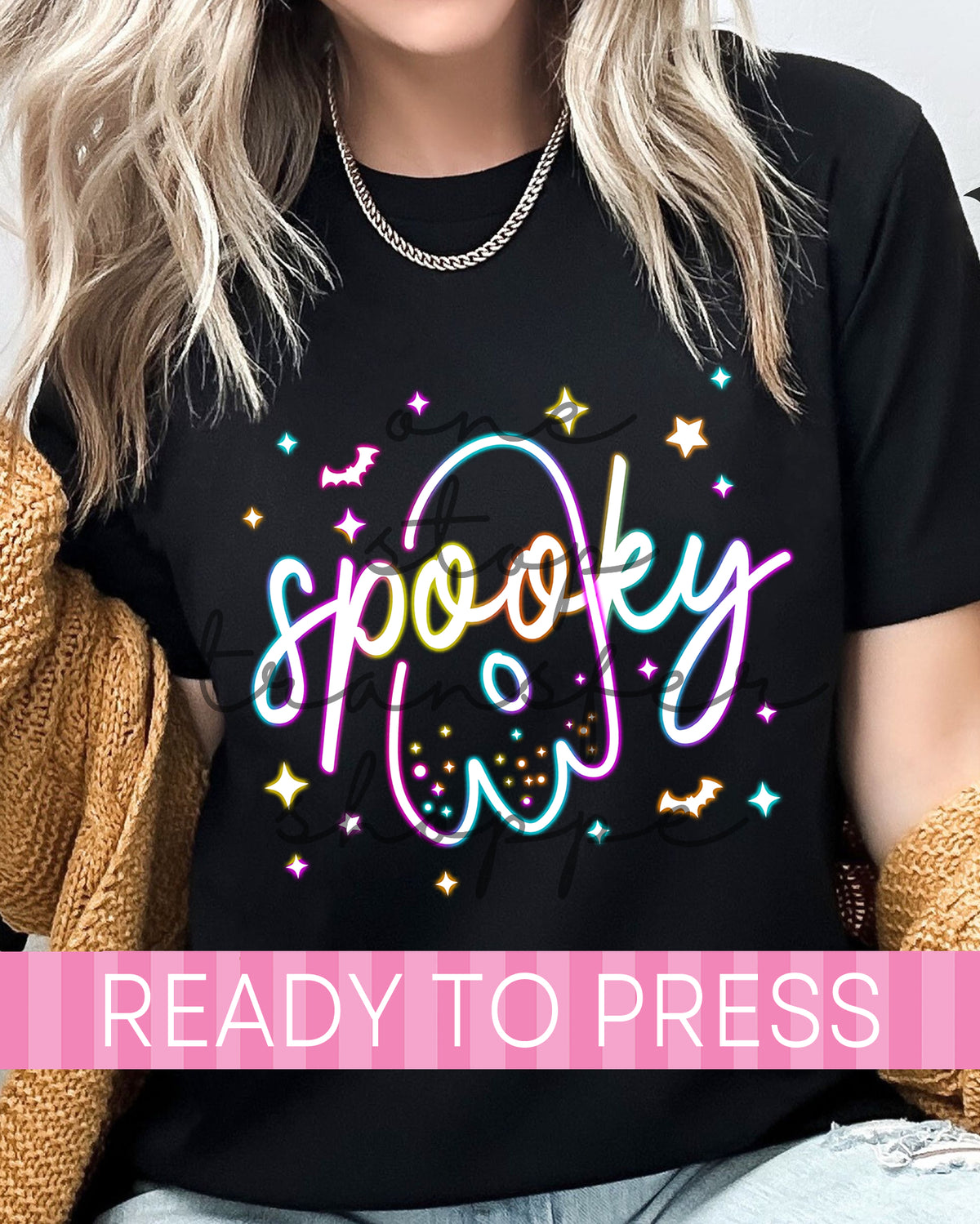 Neon Halloween Spooky Ghost - Ready to Press DTF Transfers