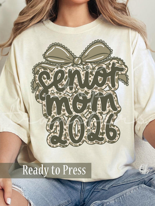 Shabby Chic Lace Coquette Camo Senior Mom 2026 - Ready to Press DTF Transfers