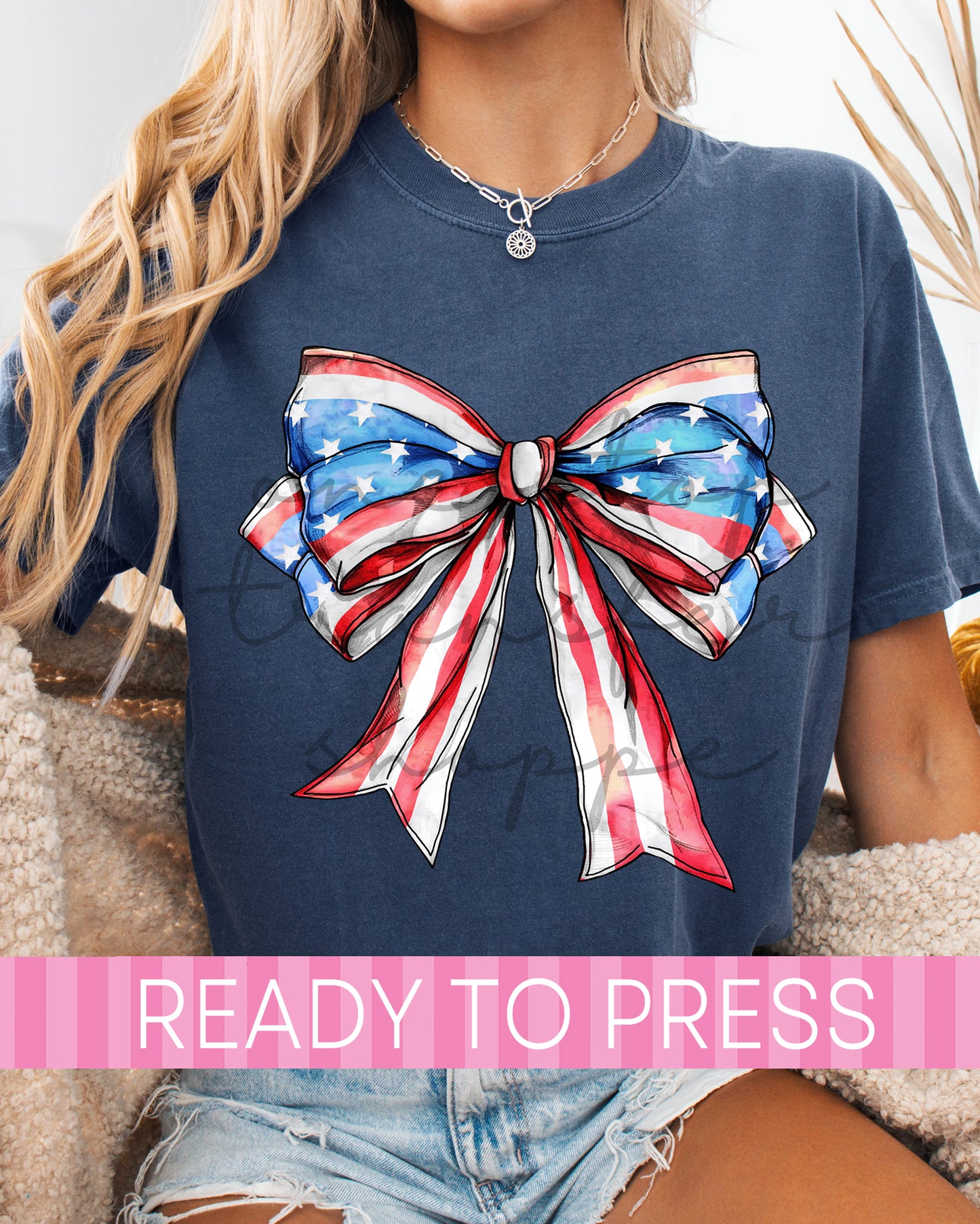 Patriotic Coquette Bow - Ready to Press DTF Transfers