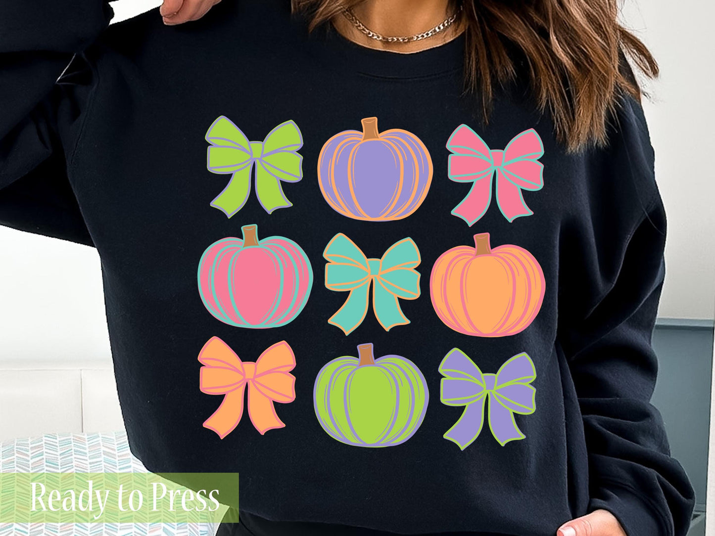 Neon Coquette Pumpkins - Ready to Press DTF Transfers