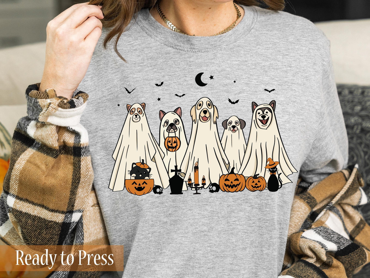 Halloween Ghost Dogs - Ready to Press DTF Transfers