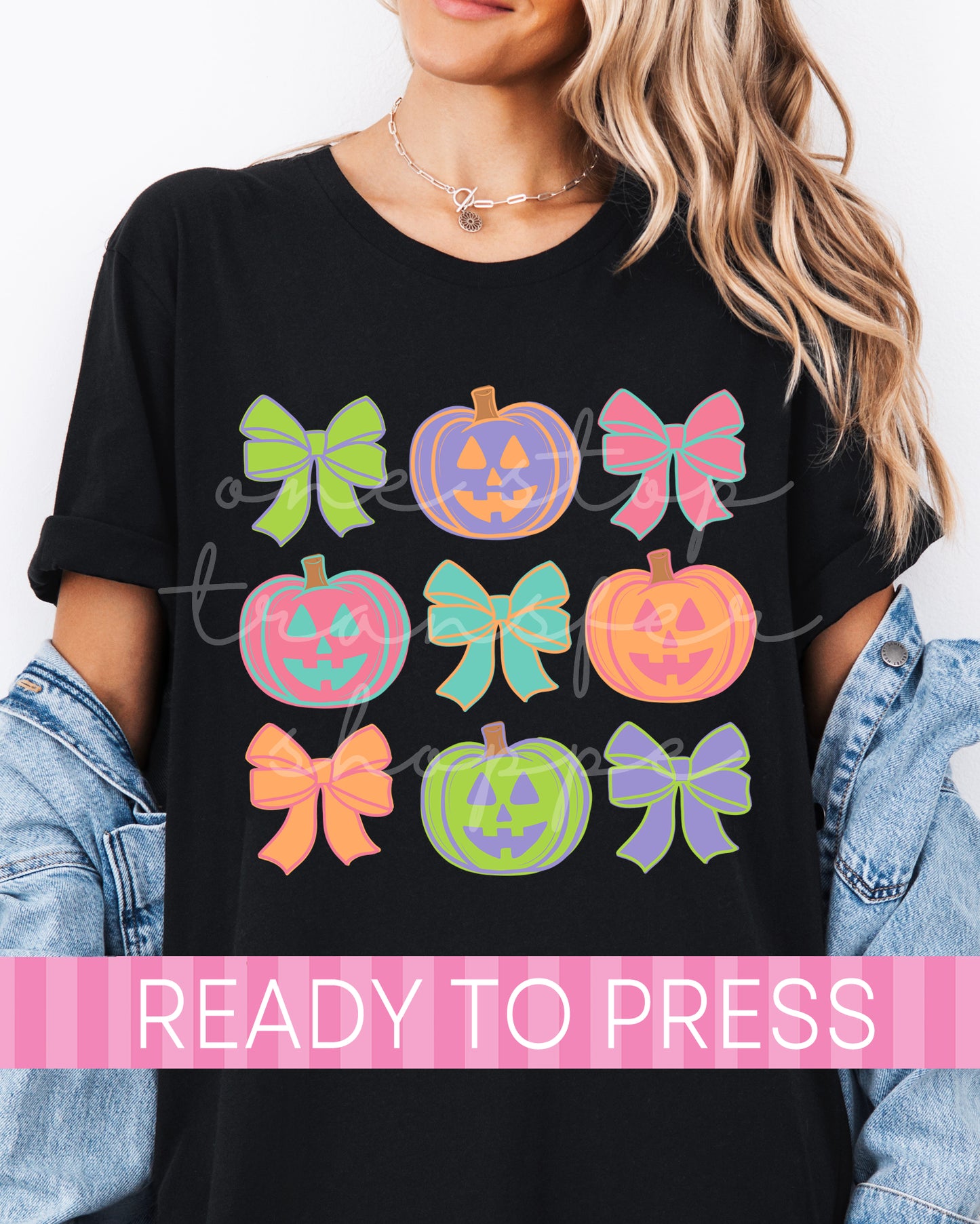 Neon Coquette Jack-O-Lanterns - Ready to Press DTF Transfers