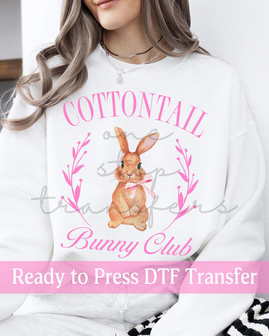 Coquette Cottontail Bunny Club - Ready to Press DTF Transfers