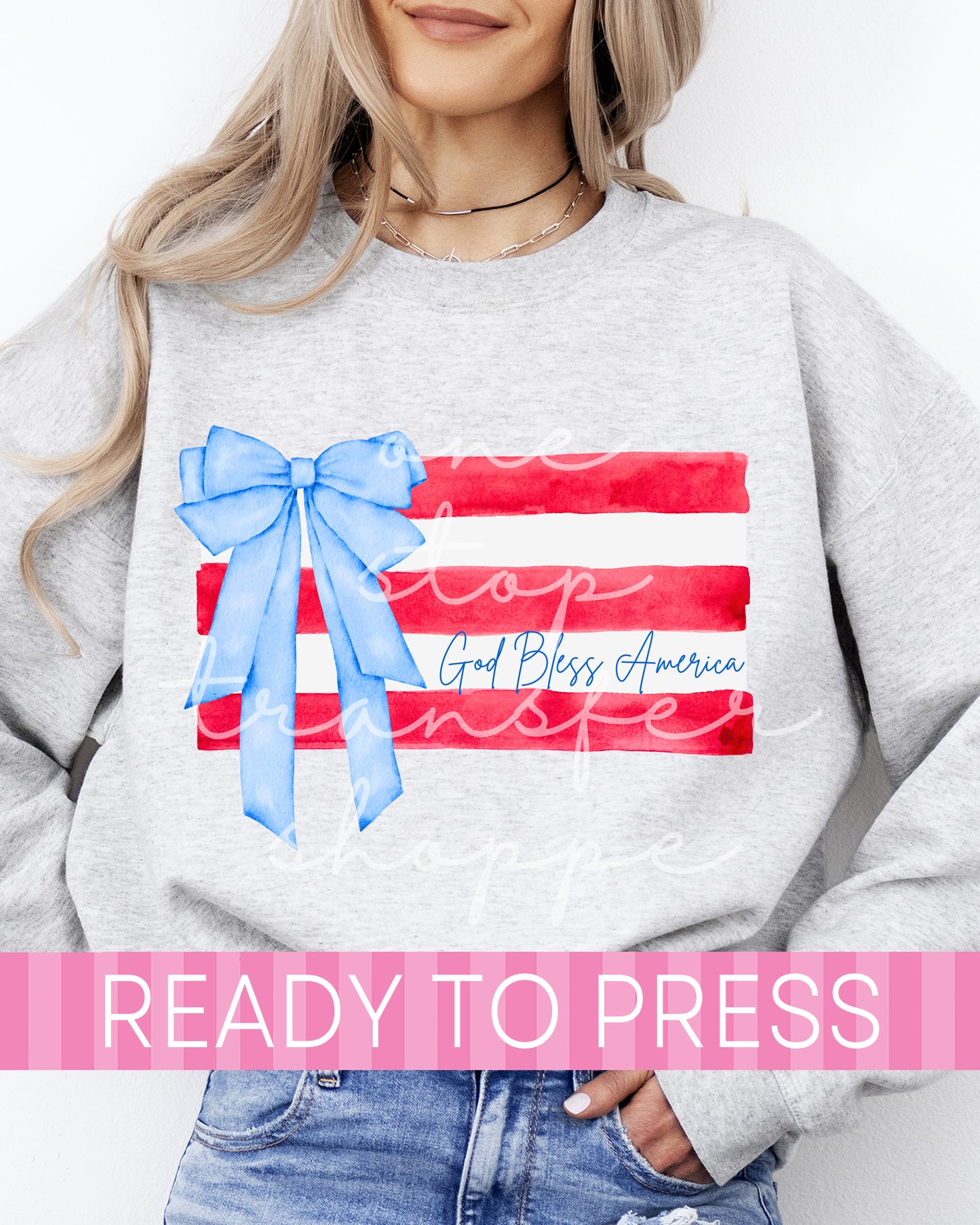 God Bless America Coquette Flag - Ready to Press DTF Transfers