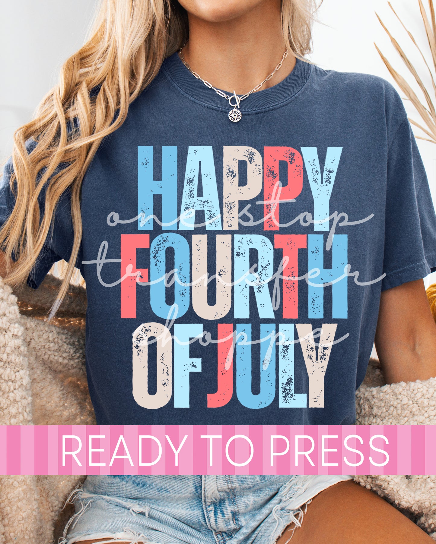 Distressed Happy Fourth Of July - Ready to Press DTF Transfers