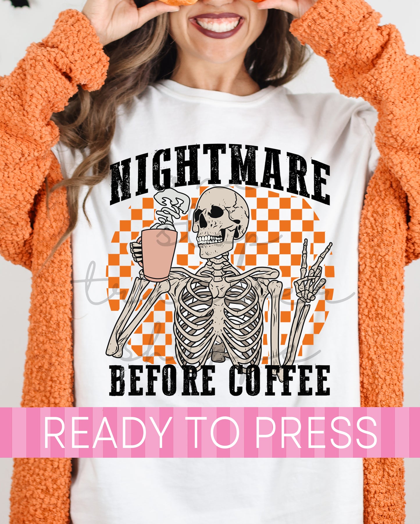 Nightmare Before Coffee Skeleton - Ready to Press DTF Transfers
