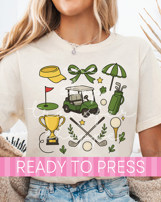 Preppy Coquette Golf - Ready to Press DTF Transfers