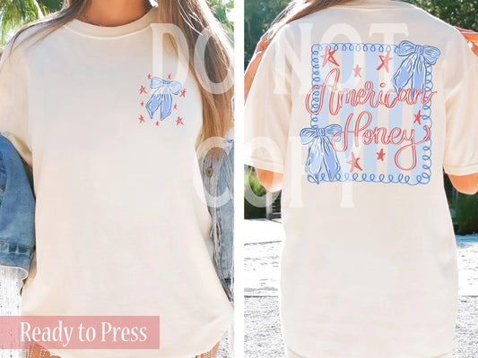 American Honey Preppy 4th of July - Ready to Press DTF Transfers