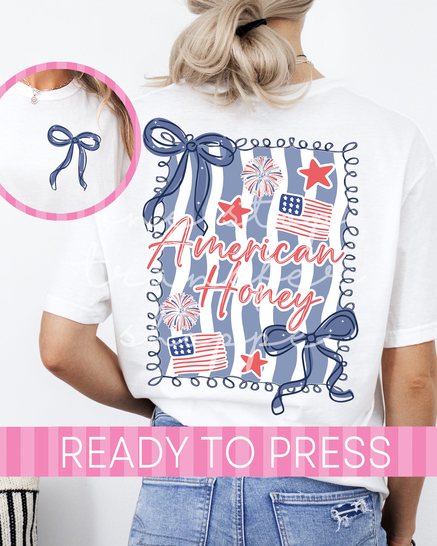 American Honey Preppy 4th of July - Ready to Press DTF Transfers