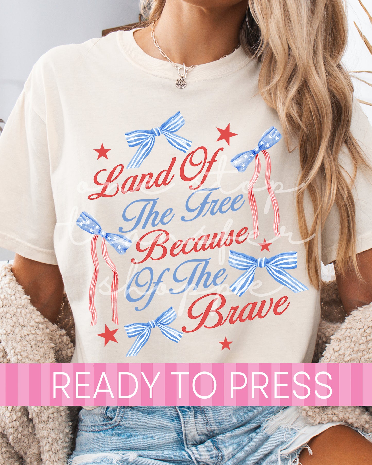 Coquette Land Of The Free Because Of The Brave - Ready to Press DTF Transfers