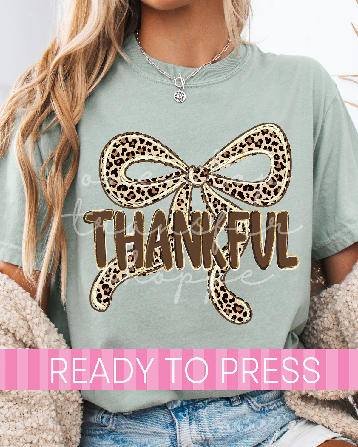 Preppy Thankful Leopard Coquette - Ready to Press DTF Transfers
