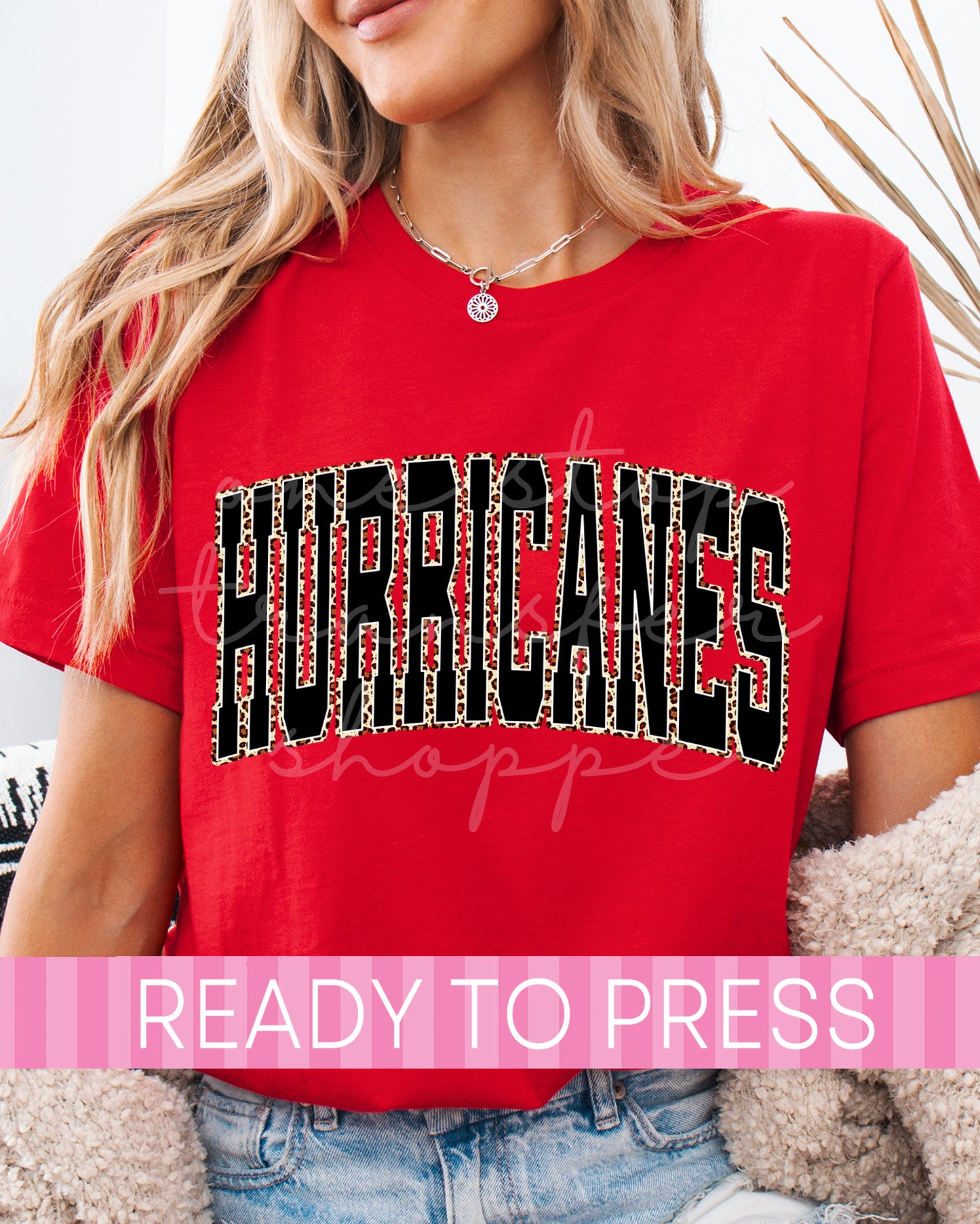 Varsity Leopard Outline Hurricanes Mascot - Ready to Press DTF Transfers