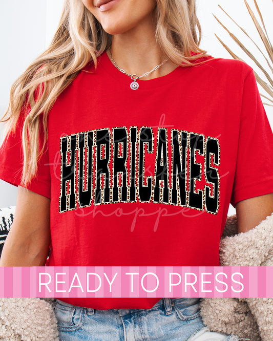 Varsity Leopard Outline Hurricanes Mascot - Ready to Press DTF Transfers