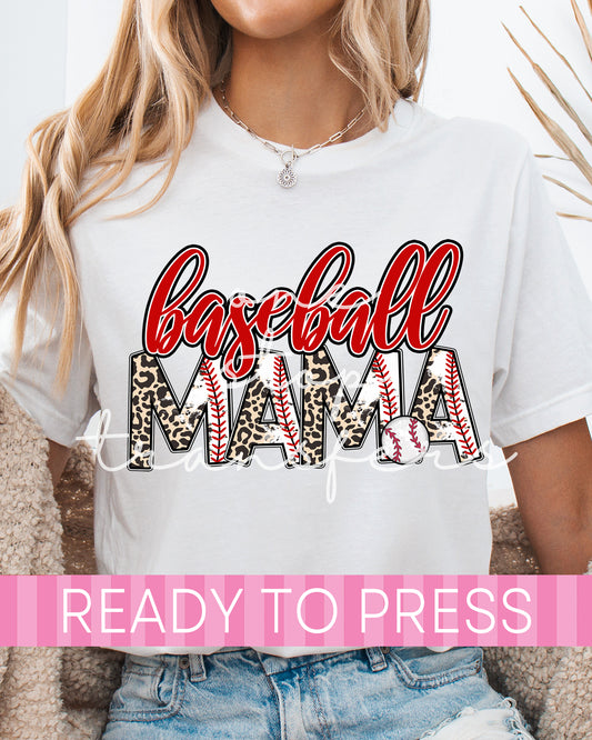 Baseball Mama Leopard - Ready to Press DTF Transfers