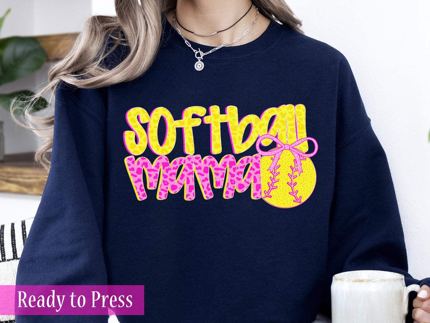 Preppy Coquette Animal Print Softball Mama - Ready to Press DTF Transfers