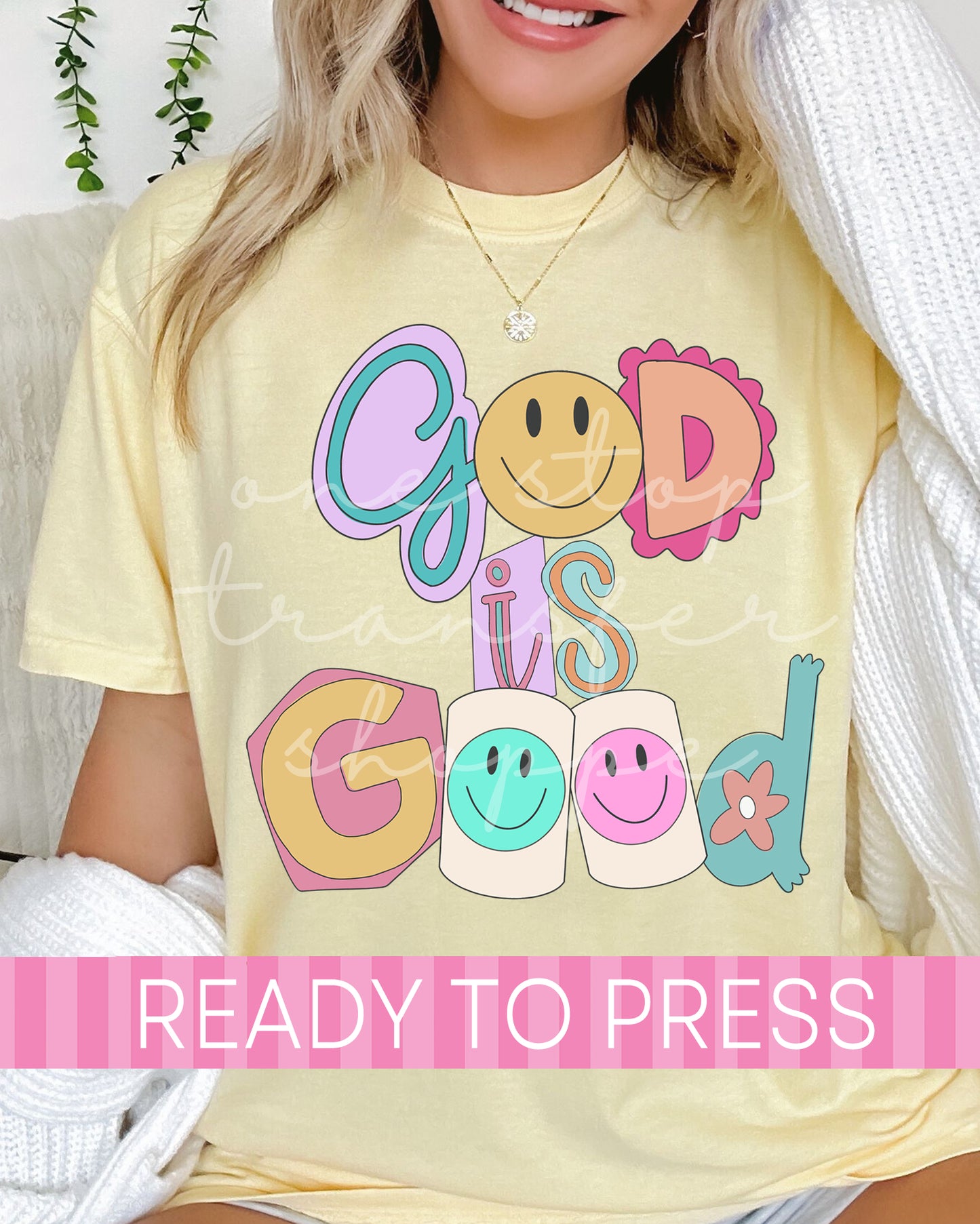 God Is Good Doodle - Ready to Press DTF Transfers