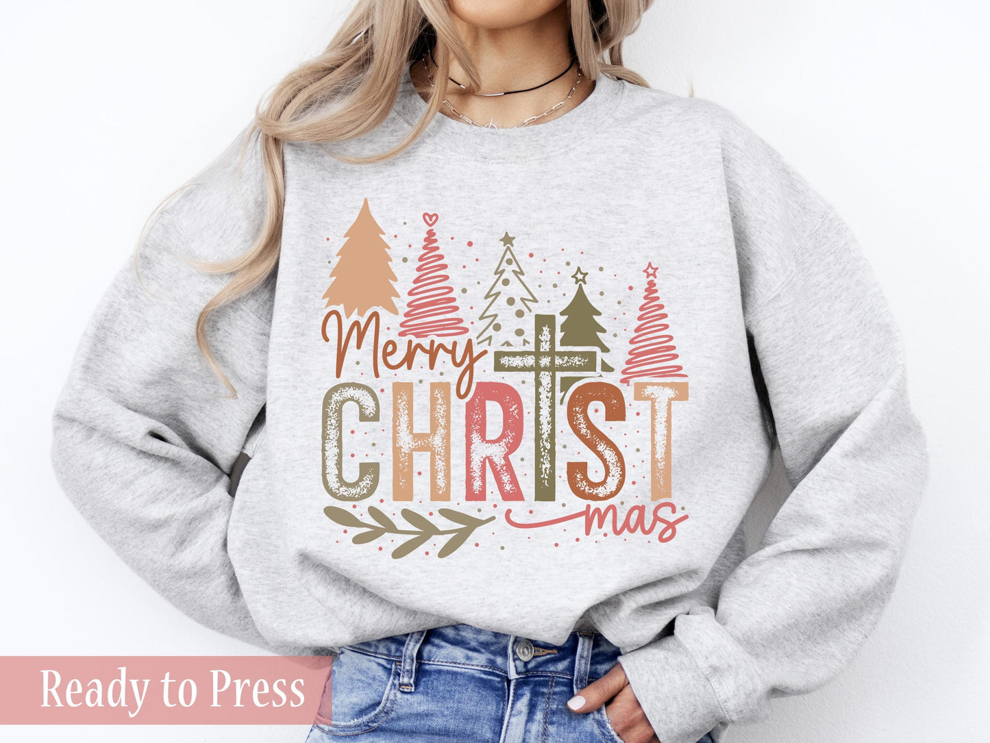 Merry CHRISTmas Christmas Trees - Ready to Press DTF Transfers