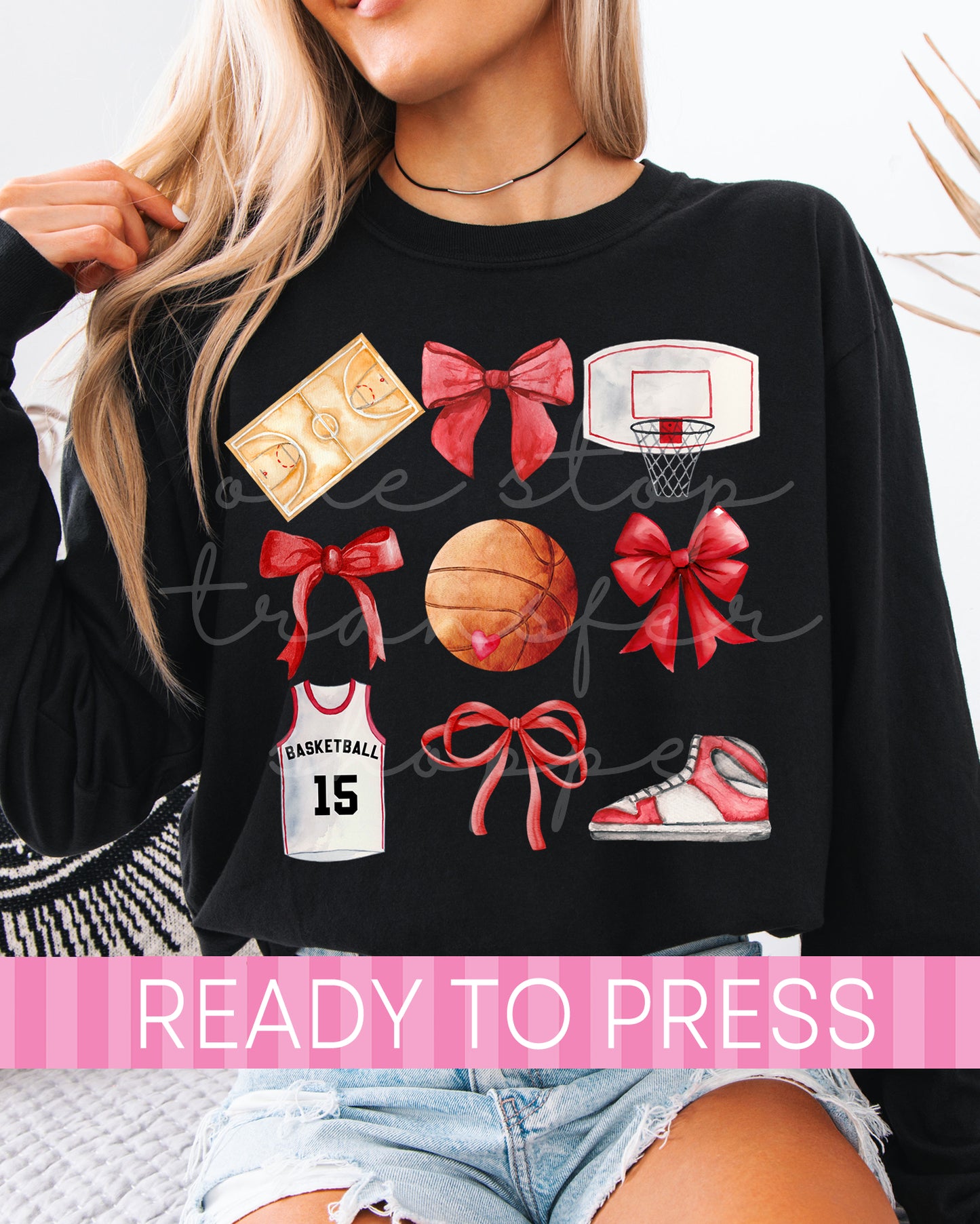 Coquette Basketball Collage - Ready to Press DTF Transfers