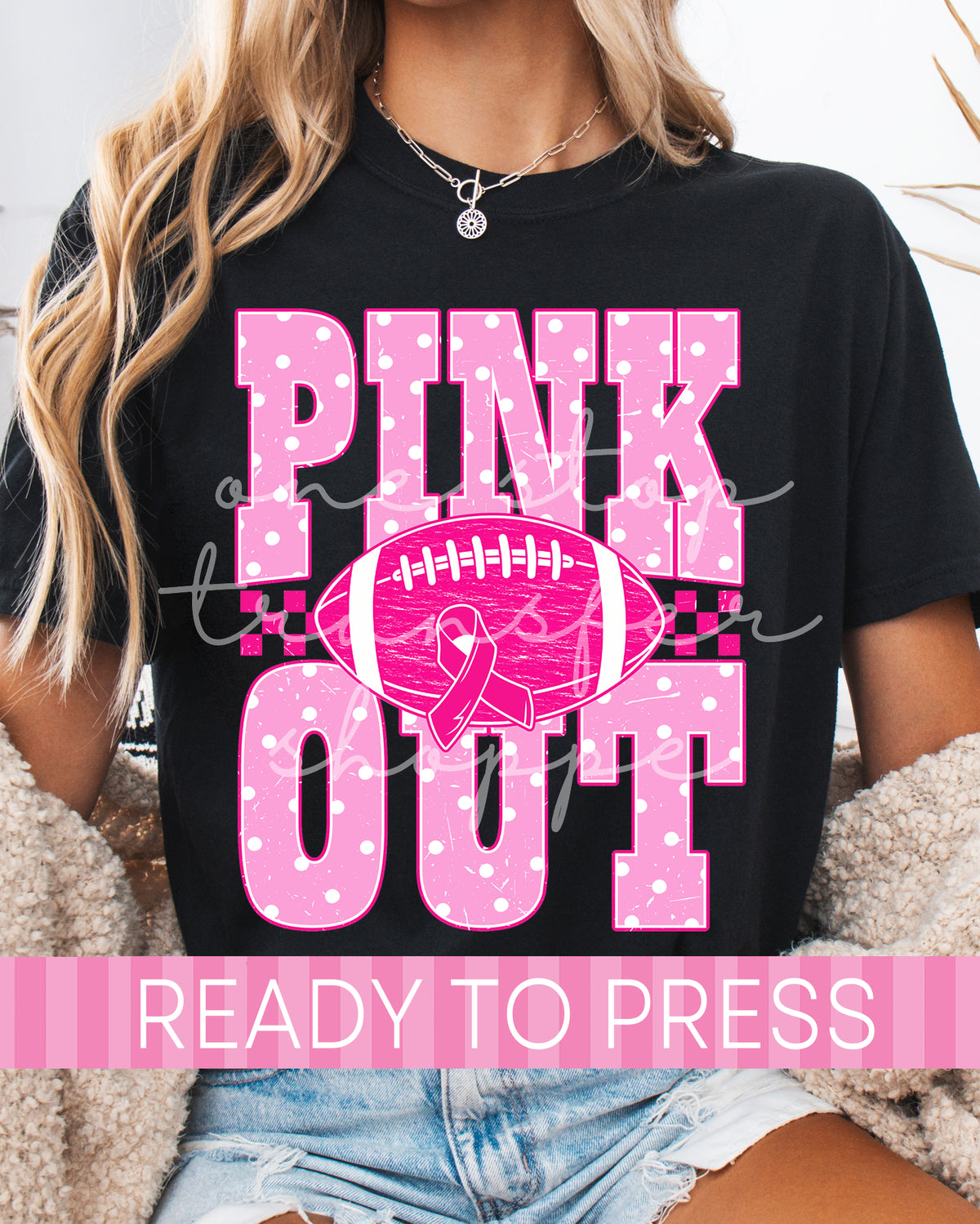 Pink Football Pink Out - Ready to Press DTF Transfers
