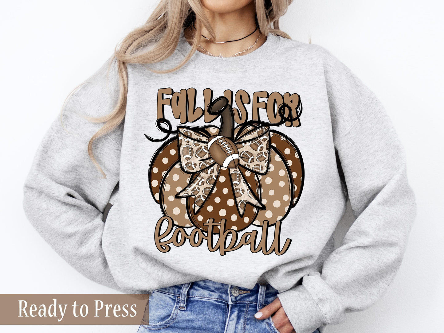 Fall Is For Football Coquette Pumpkin - Ready to Press DTF Transfers