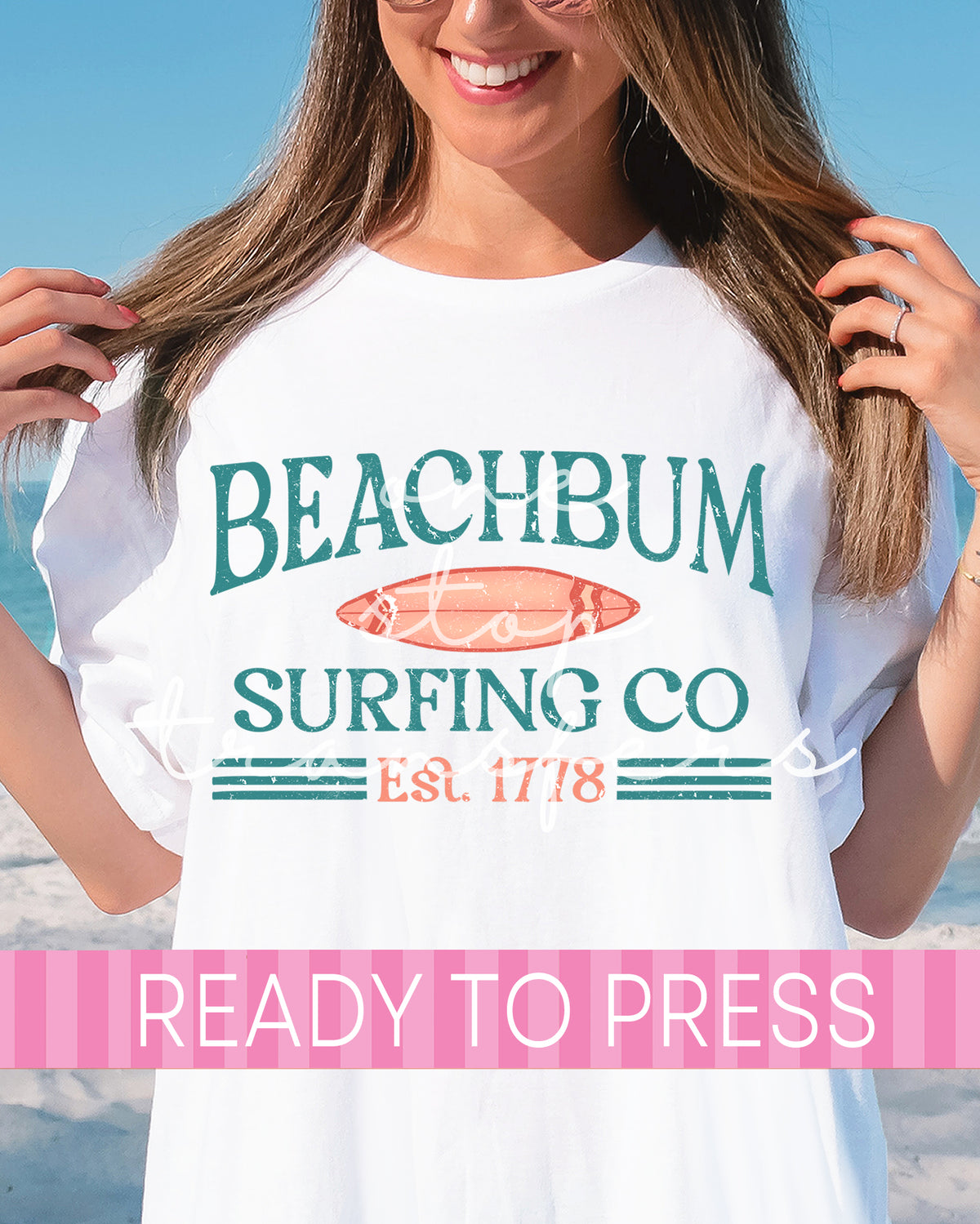 Beach Bum Surfing Company - Ready to Press DTF Transfers