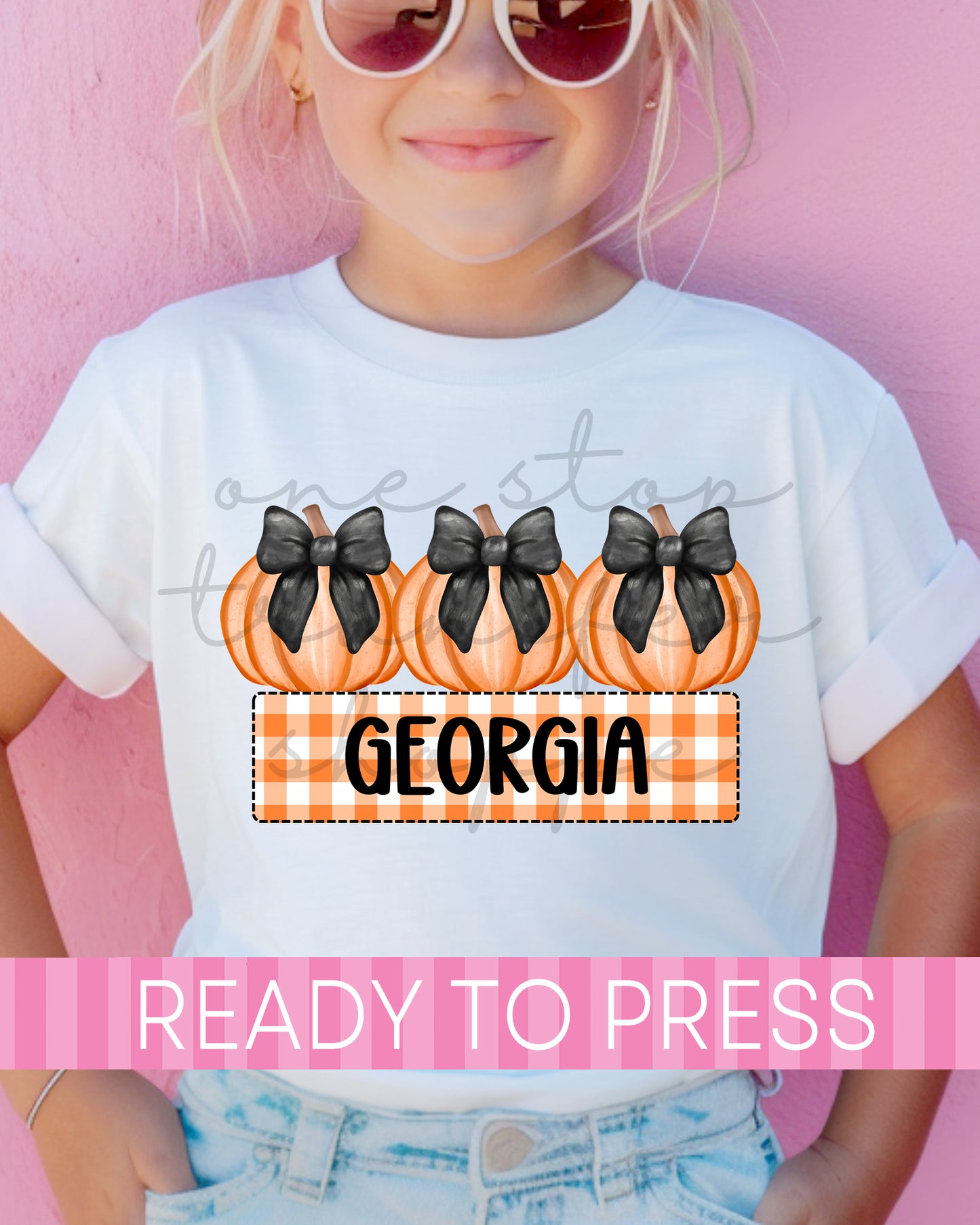 Custom Name Preppy Coquette Trio Pumpkins - Ready to Press DTF Transfers