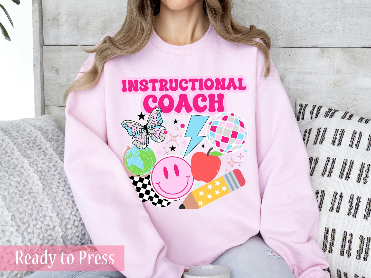 Retro Instructional Coach - Ready to Press DTF Transfers