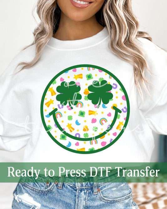 Lucky Charms Smiley Face - Ready to Press DTF Transfers